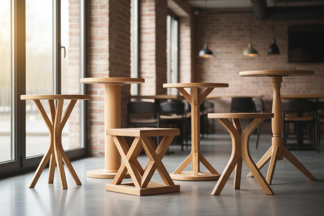 Basi in Legno per Tavoli: Massello di Faggio di Qualità