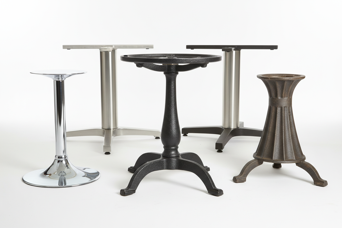 Basi in Metallo per Tavoli: Ghisa, Inox e Alluminio