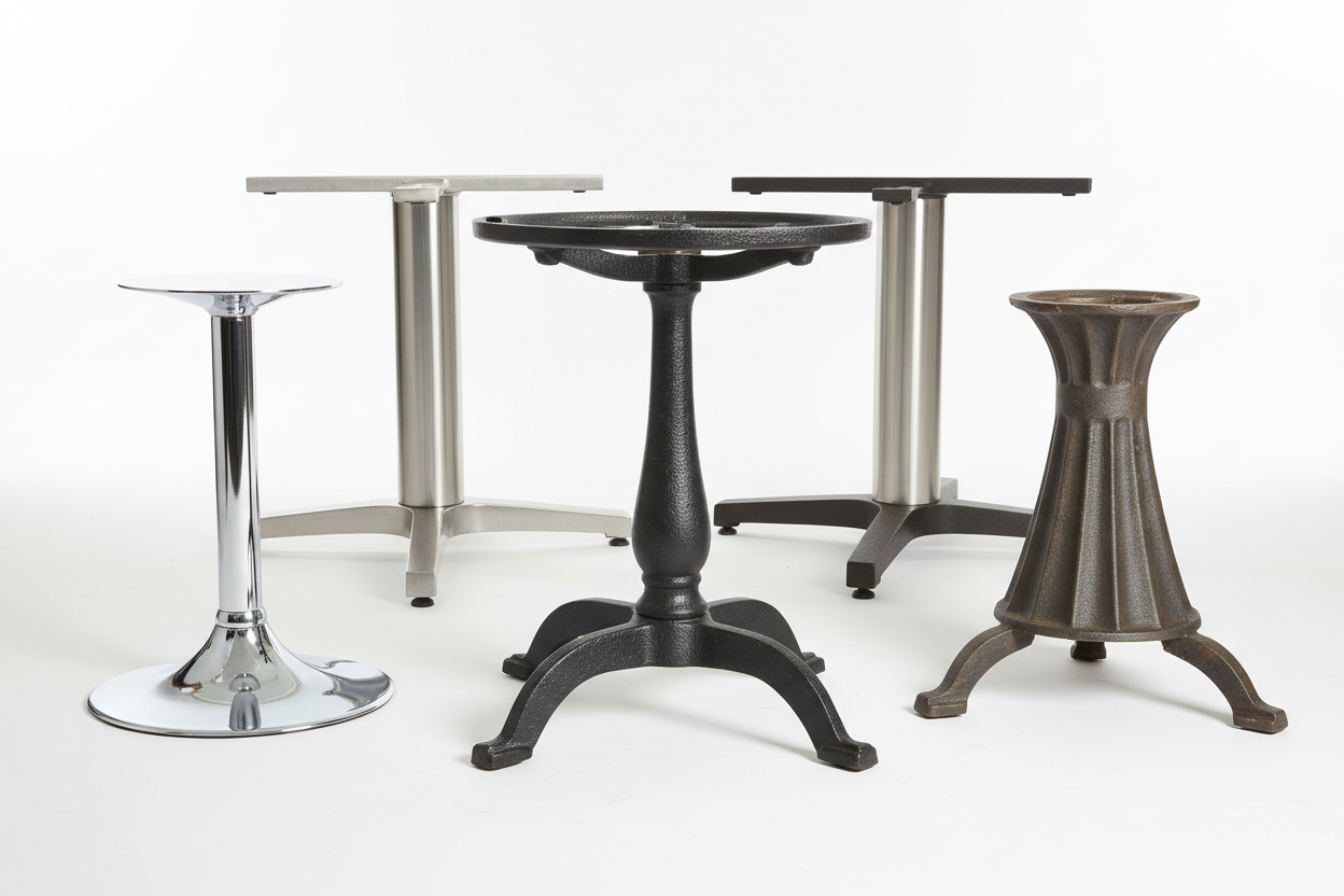Basi in Metallo per Tavoli: Ghisa, Inox e Alluminio