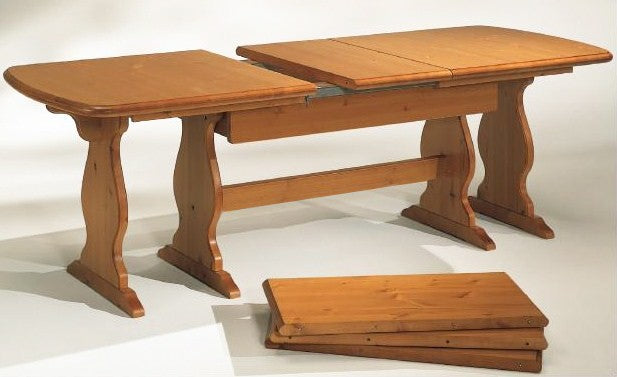 Tavolo allungabile L190   da L190 a L370 cm sp. 4,3 tinta naturale