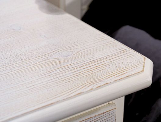 Como' Stile Nature – Cassettiera in Abete Massello Laccato Bianco