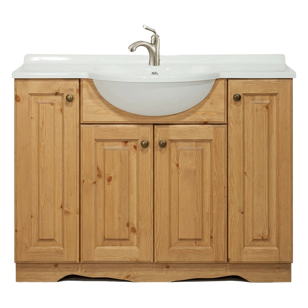 Mobile bagno rustico in pino grezzo