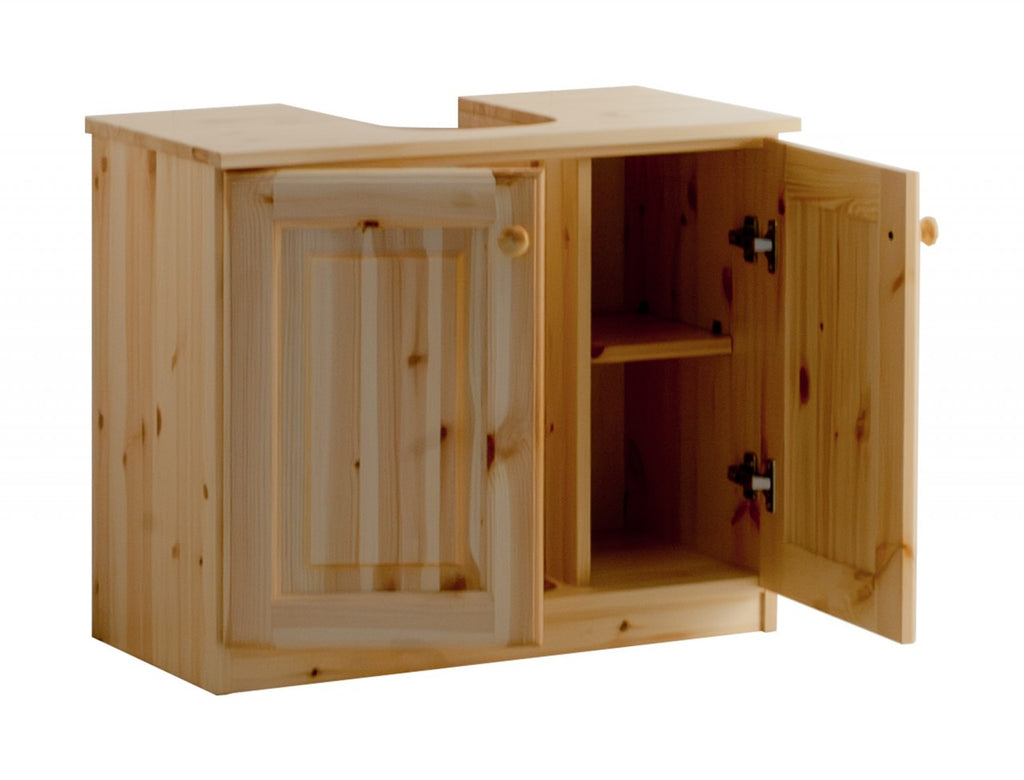 Mobile sotto lavabo in legno pino grezzo