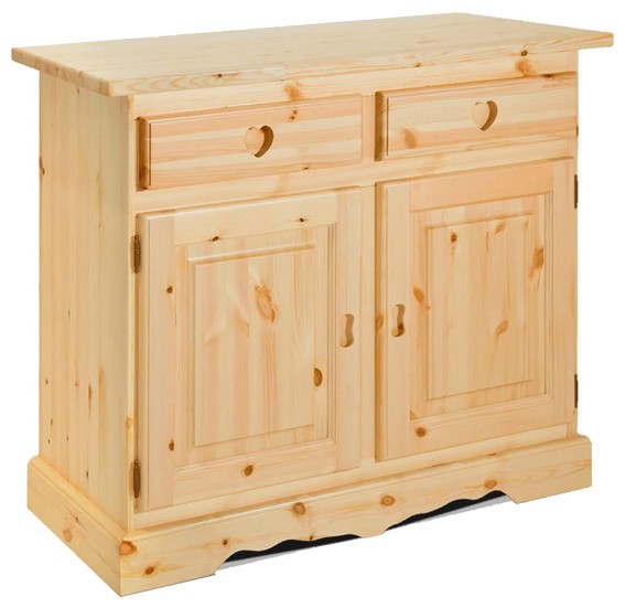 Credenza 2 Porte   Serie Cuore tinta naturale