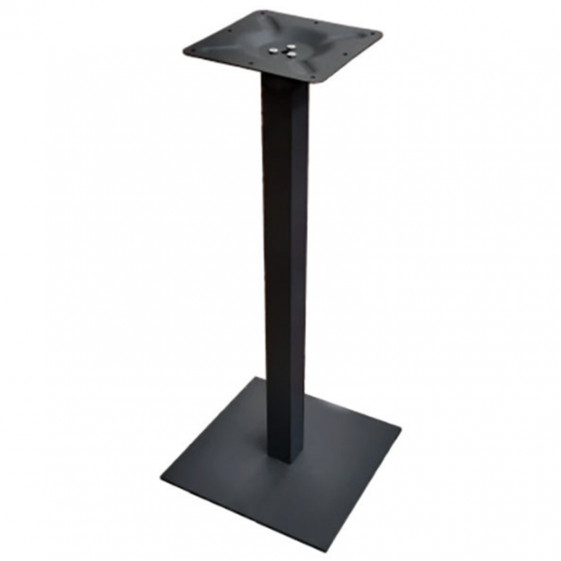 Base per Tavolo Alto in Acciaio Antracite Piede Piatto Quadrato