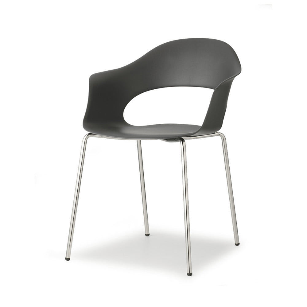 Poltroncina Lady B Telaio a 4 Gambe (eff. Cromato, Nichel Nero Lucido, Ottone Satinato)&nbsp; in Acciaio Tecnopolimero – Scab Design