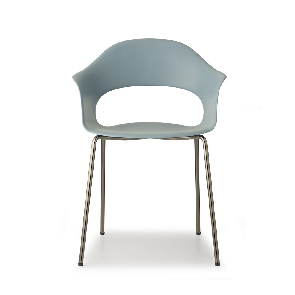 Poltroncina Lady B Telaio a 4 Gambe (eff. Cromato, Nichel Nero Lucido, Ottone Satinato)&nbsp; in Acciaio Tecnopolimero – Scab Design