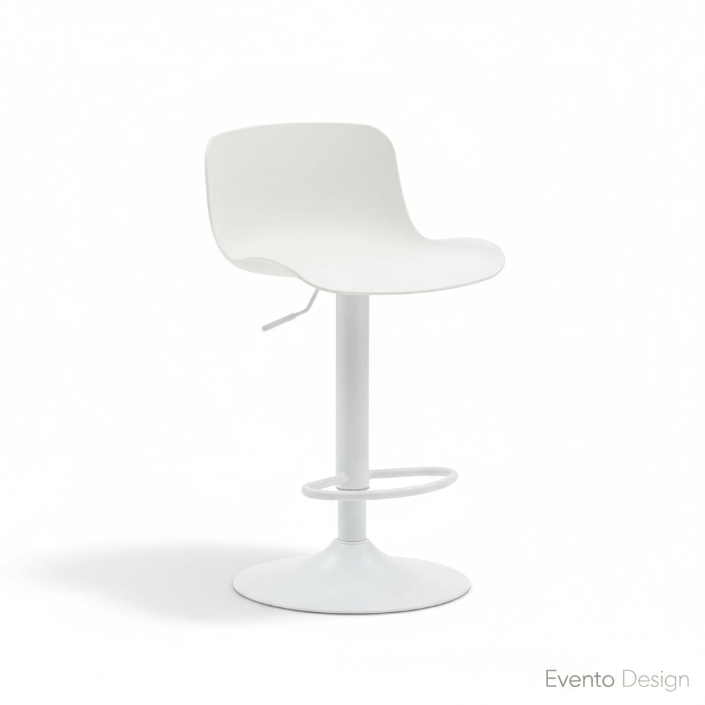 Sgabello girevole Bologna bianco
