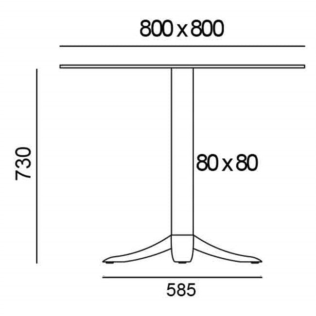 Base in fusione di ghisa H73 18 kg