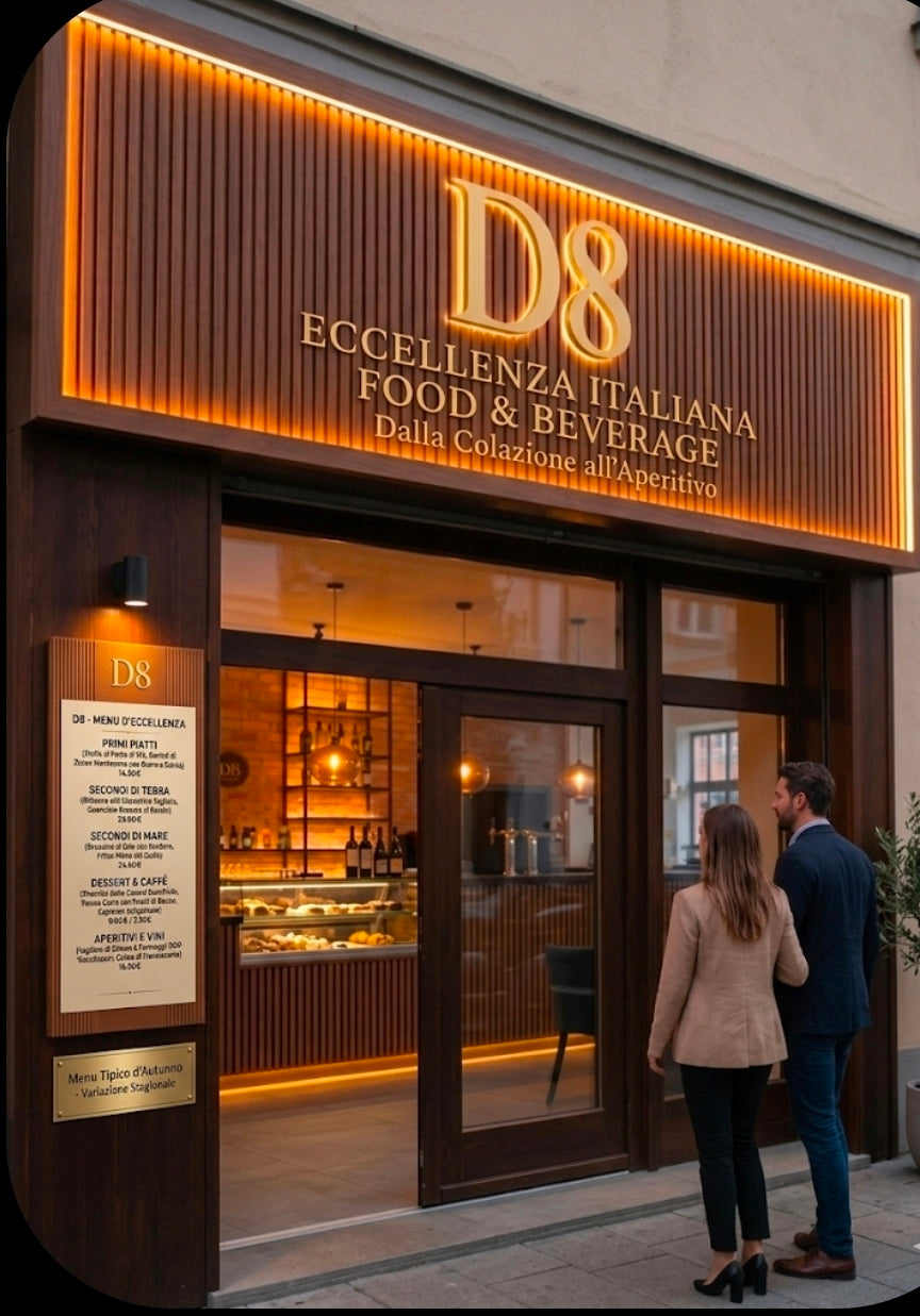 Locale D8 Food & Beverage — Arredo Contract per Ristoranti e Pub