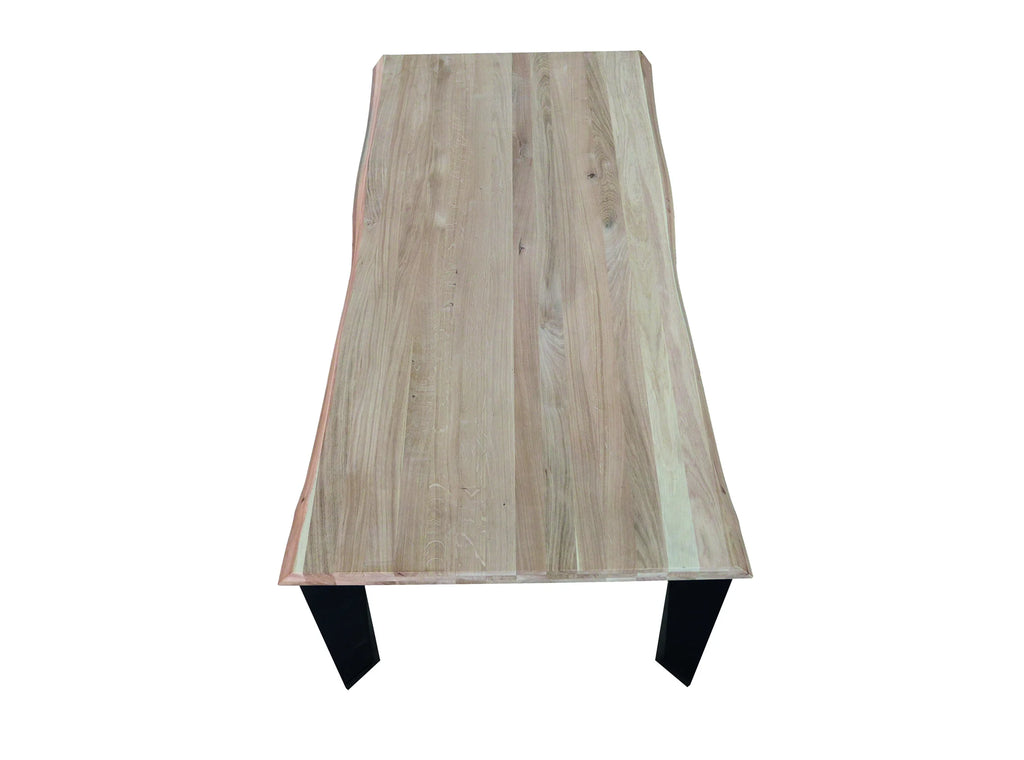 Tavolo COMO – Legno Massello 6 cm e Struttura in Metallo Nero