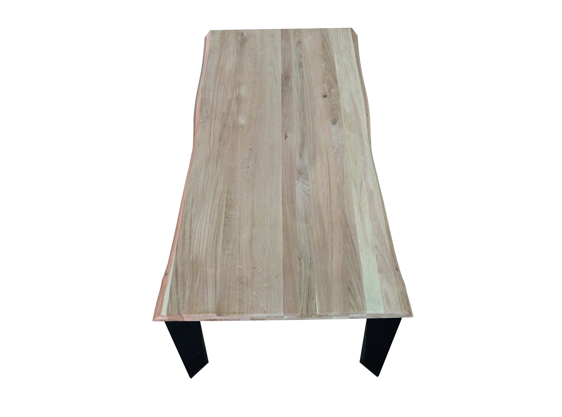 Tavolo COMO – Legno Massello 6 cm e Struttura in Metallo Nero