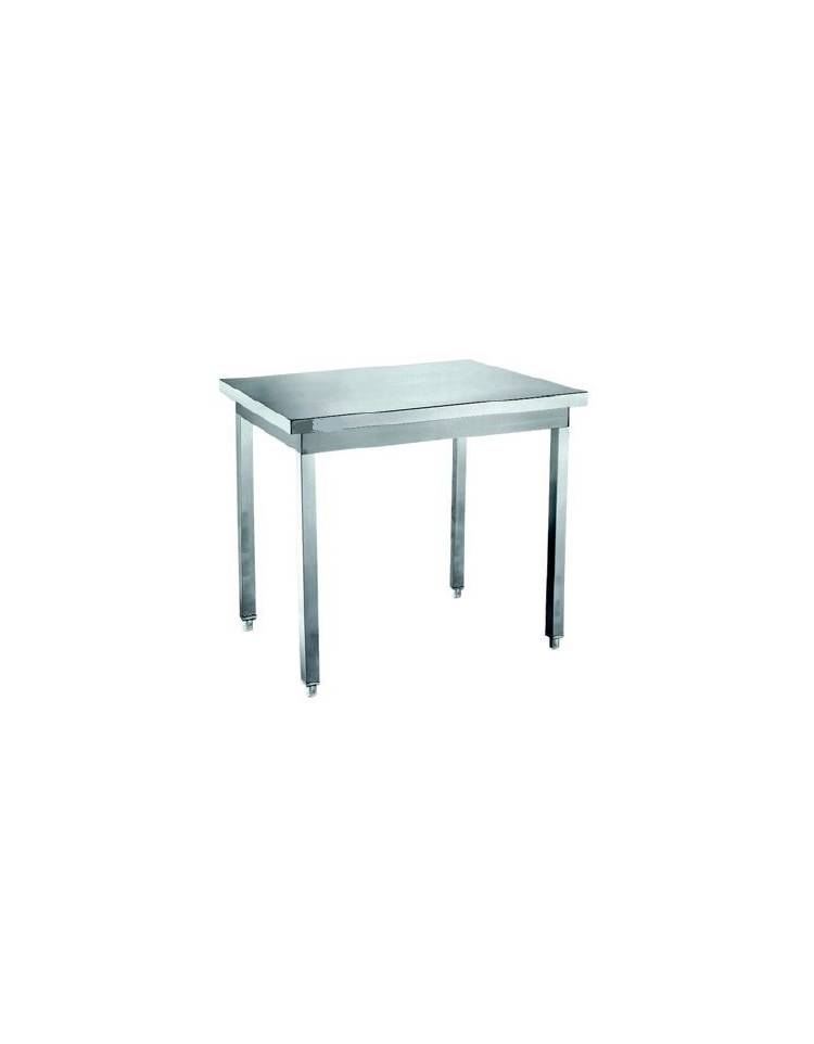Banco di lavoro in acciaio inox 304 - con barra di rinforzo sotto il piano - cm 100x60x85h