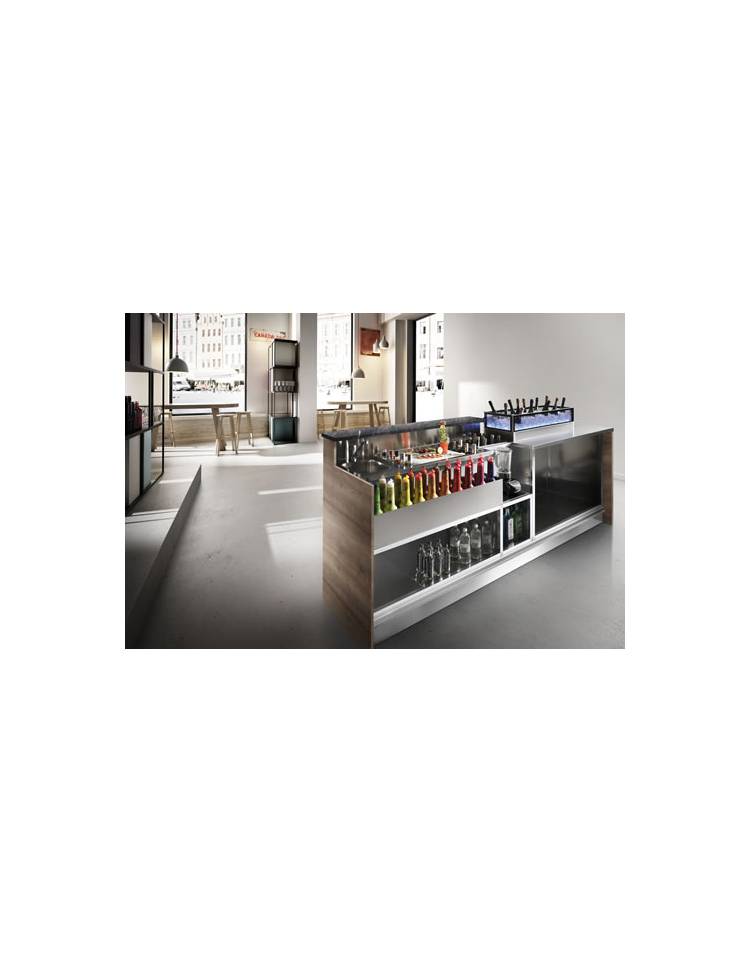 Banco postazione cocktail per bar - Modulo semilavorato - cm 125x70x113h