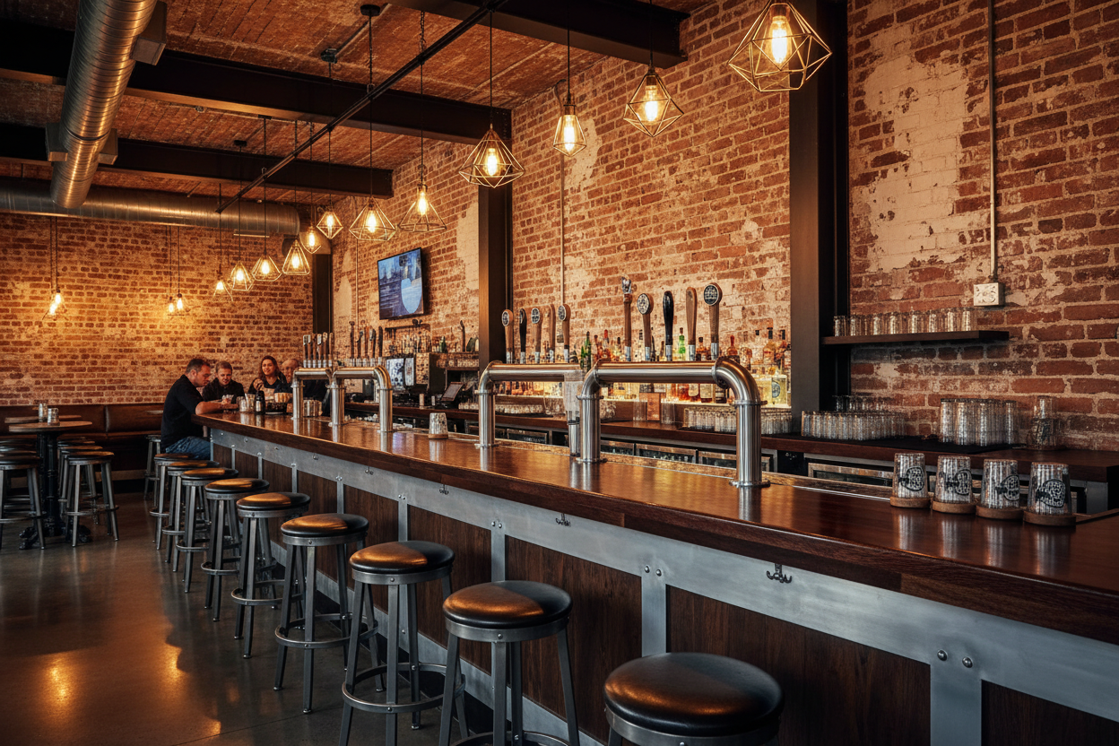 Bancone bar industriale