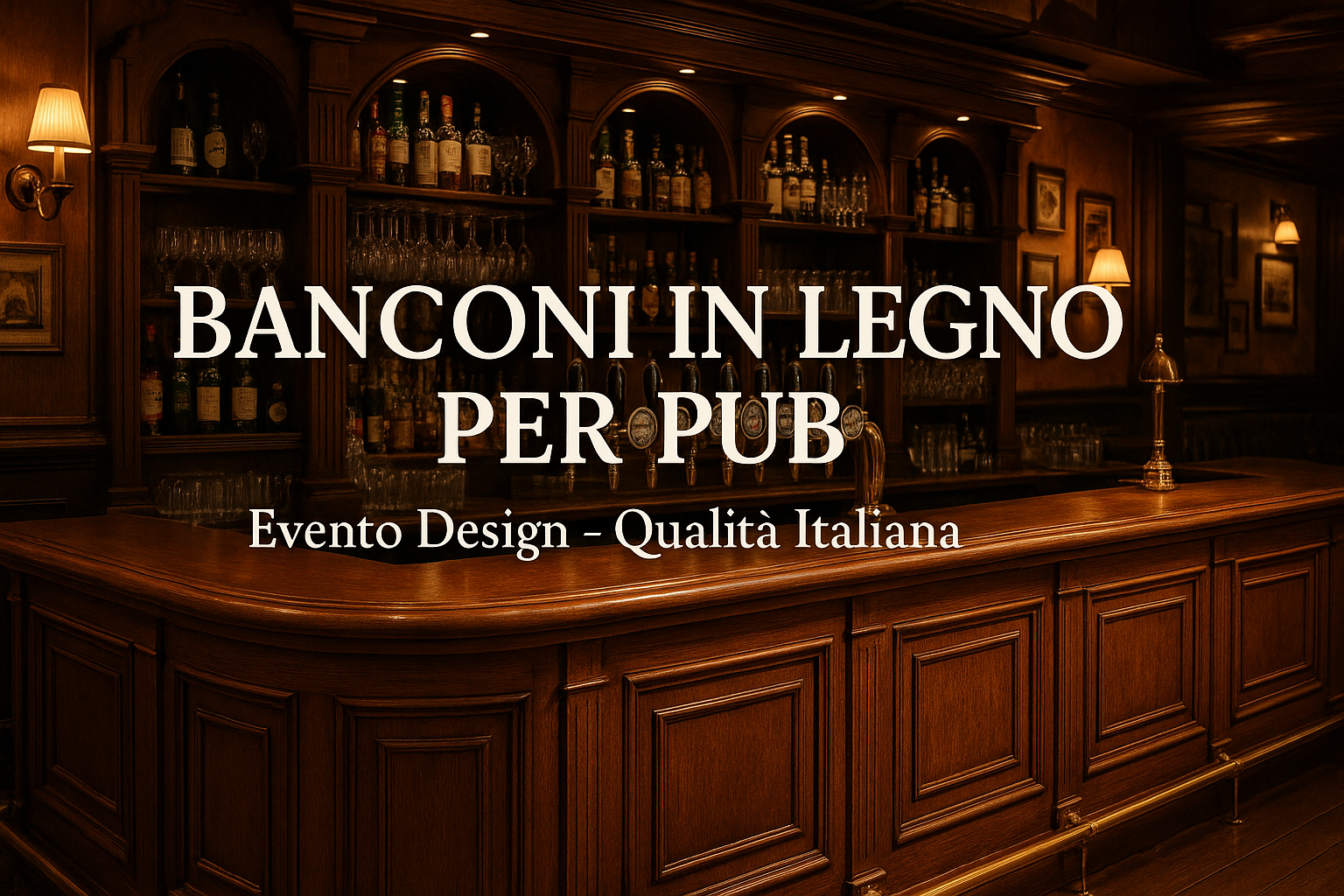 Banner banconi in legno per pub