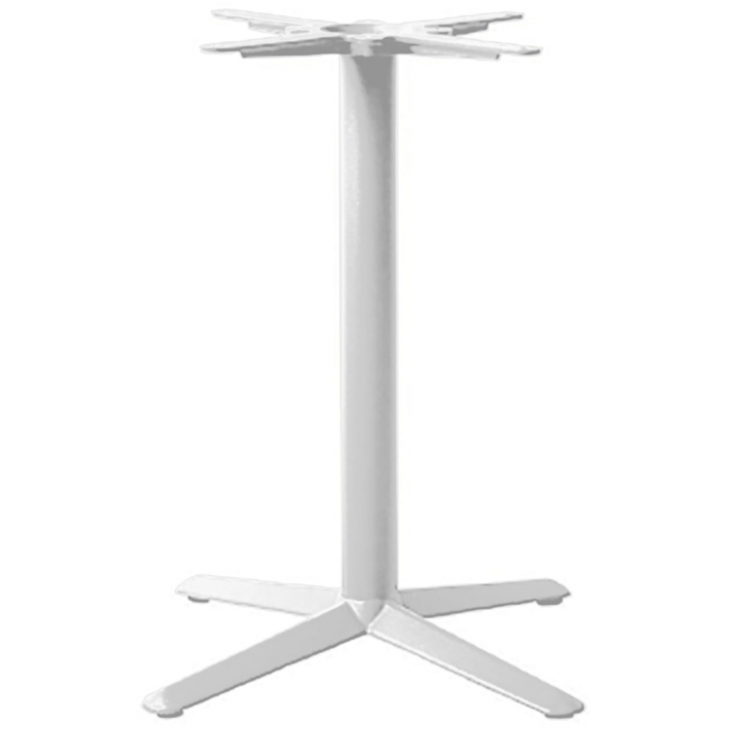 Base per Tavolo in Ghisa e Acciaio Bianco Piede a Razze