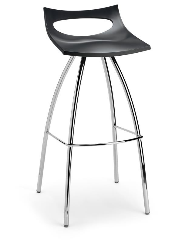 Sgabello Scab Diablito S H80 - Design Moderno Cromato Made in Italy