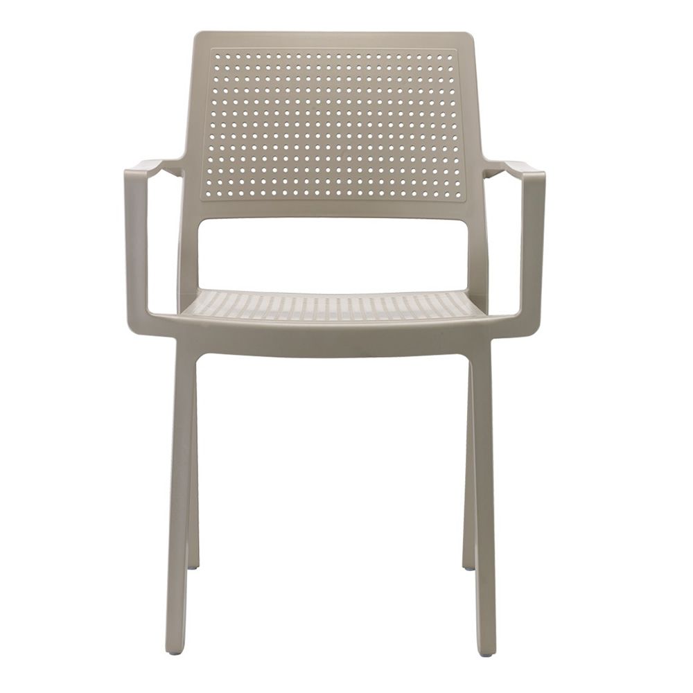 Sedia Scab Emi con Braccioli - Design Forato Impilabile per Esterni