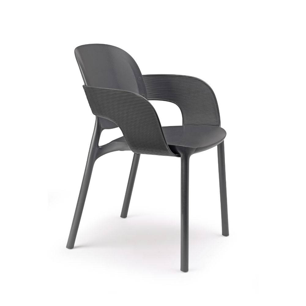 Sedia Scab Hug con Braccioli - Design Sostenibile Riciclato Avvolgente