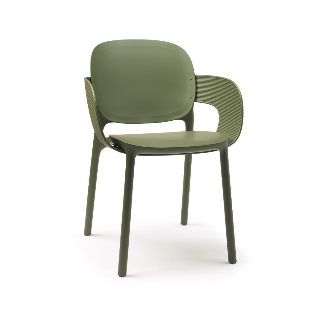 Sedia Scab Hug con Braccioli - Design Sostenibile Riciclato Avvolgente