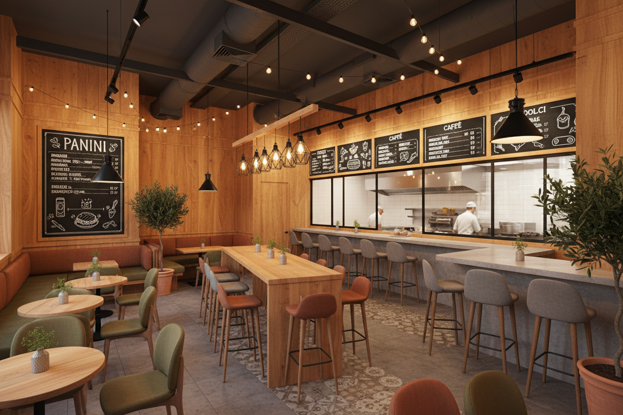 Progetto Paninoteca Food & Beverage - 50 mq / 40 Posti