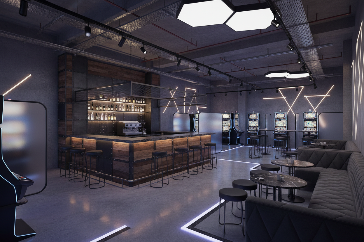 Format Pub Gaming Sala Giochi - Progetto Contract Chiavi in Mano