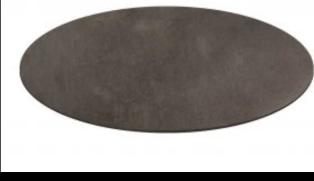 Piano tavolo rotondo in HPL piombo spesso 10 mm con diametro 60 cm, ideale per bar