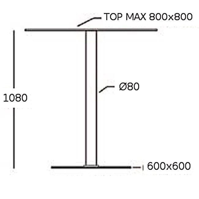 Base in fusione di ghisa H108 25 kg