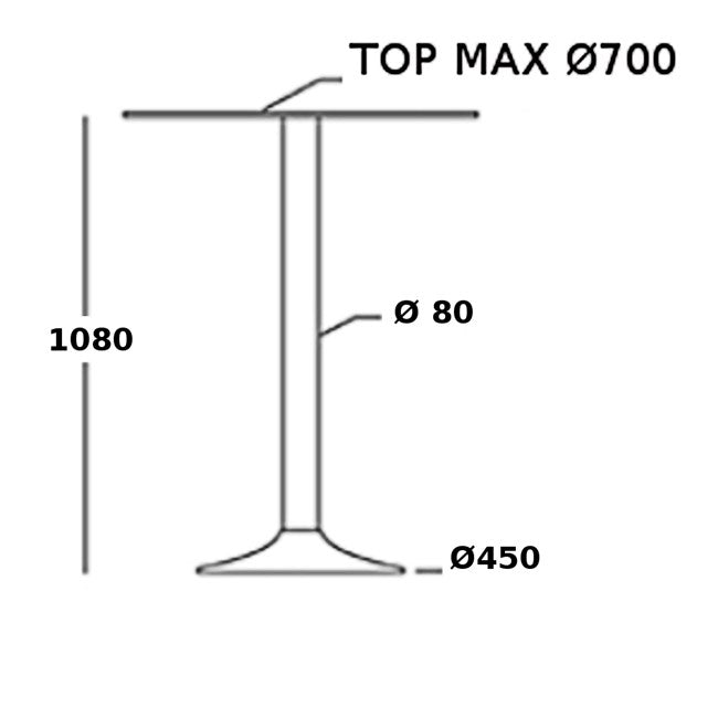 Base in fusione di ghisa H108 15 kg