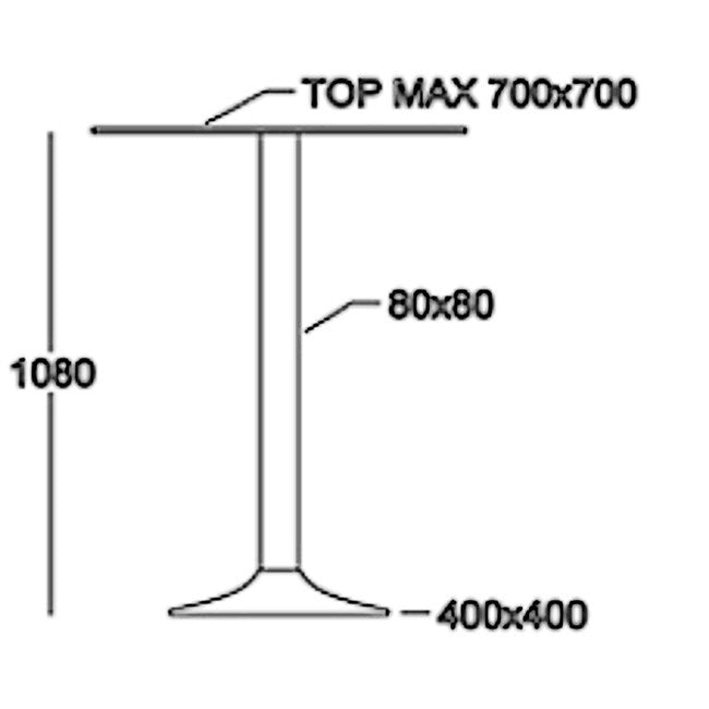 Base in fusione di ghisa H108 16,5 kg