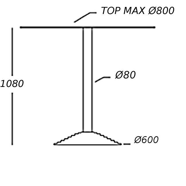 Base in fusione di ghisa H108 25 kg