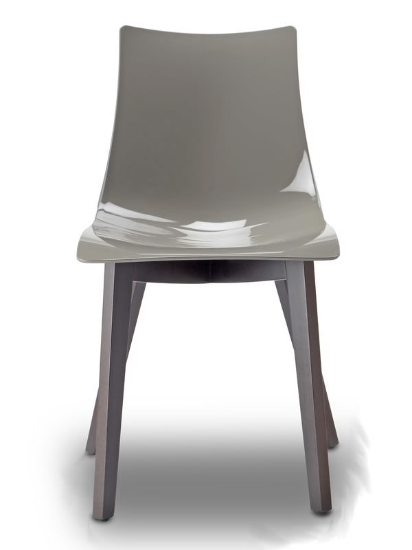 Natural Zebra 2806 Sedia in legno, con seduta in policarbonato