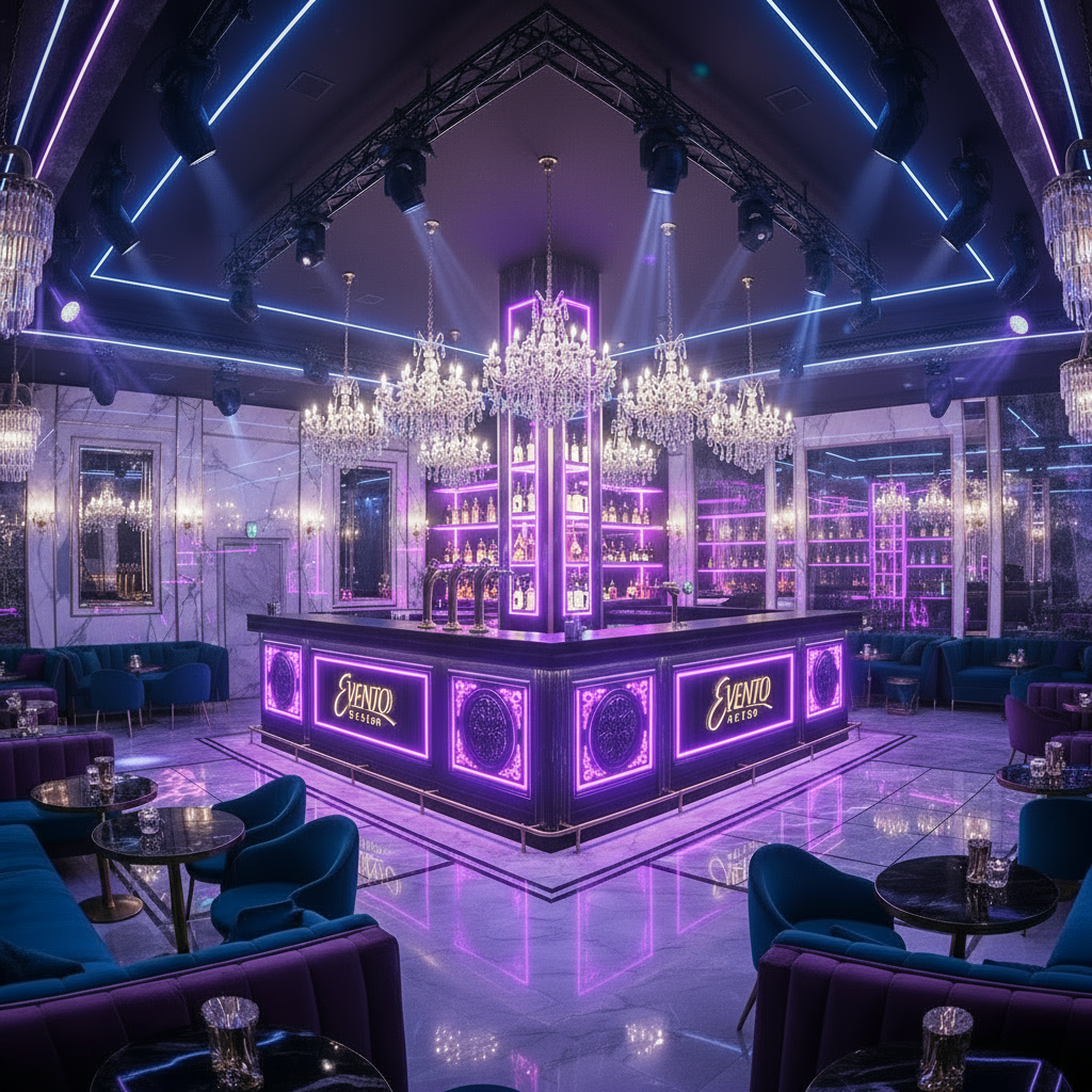Night Club Evento Design - Bancone Luminoso