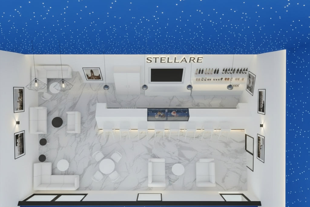 Format pub industrial- moderno, arredo bar