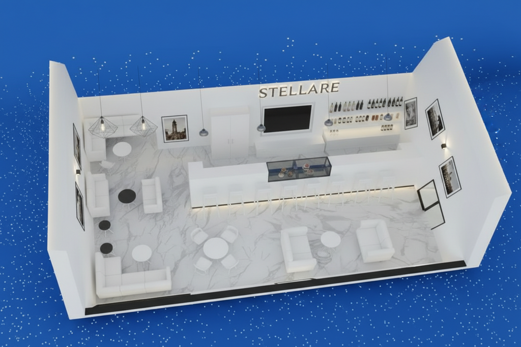 Format pub industrial- moderno, arredo bar