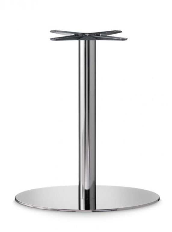 Base tavolo cromato lucido per tavolo tondo e ovale