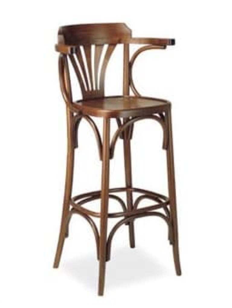 Sgabello legno con braccioli per irish pub pordenone