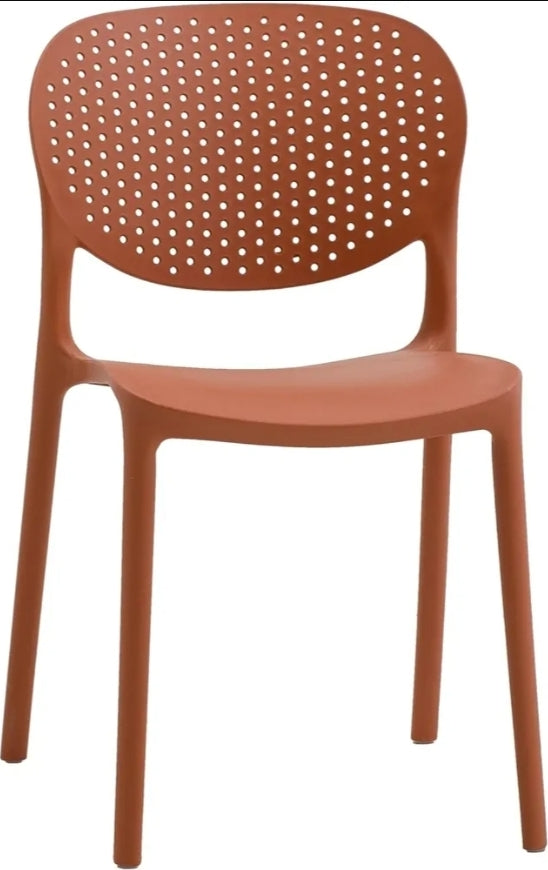 Sedie polipropilene terracotta arancio