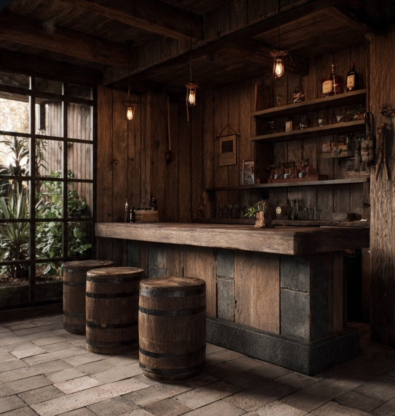 Bancone Bar in Legno Massello - Design Artigianale per Bistrot e Brasserie, pub restaurant