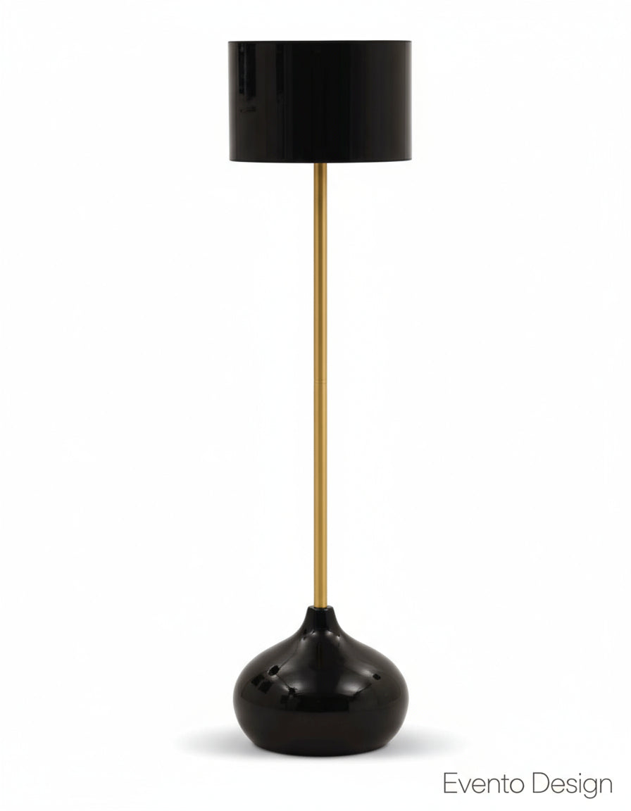Lampada Alta in Metallo colore Nero Lucido L.36 P.36 H.153