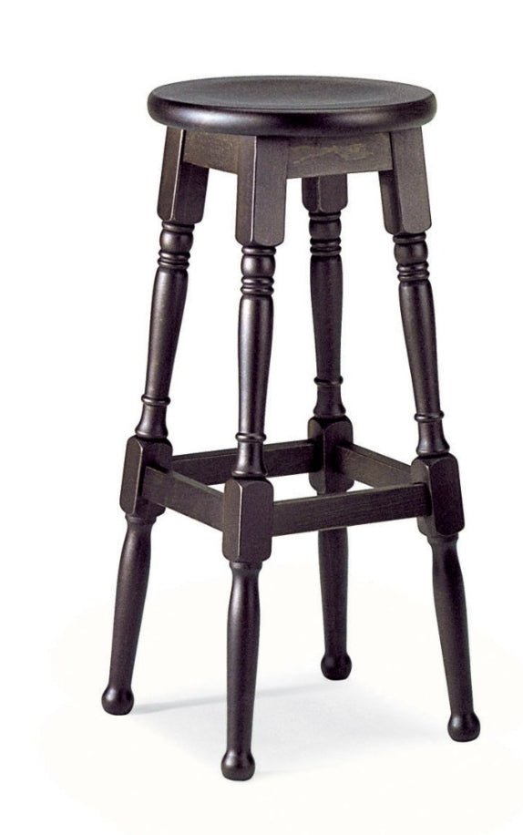 Sgabello Tornito in Faggio per Pub - Sedile Massello