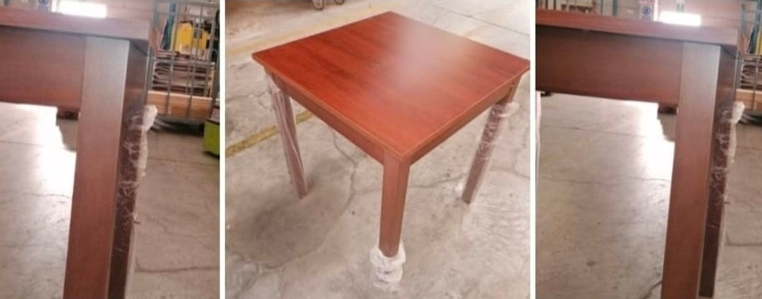 N08 Tavolo quadrato tinta noce con gamba quadrata 51 cm in faggio tinta noce e piano melaminico nobilitato noce misure 80x80x2 bordo abs con 4 prolunga 80x60x2 melaminico nobilitato