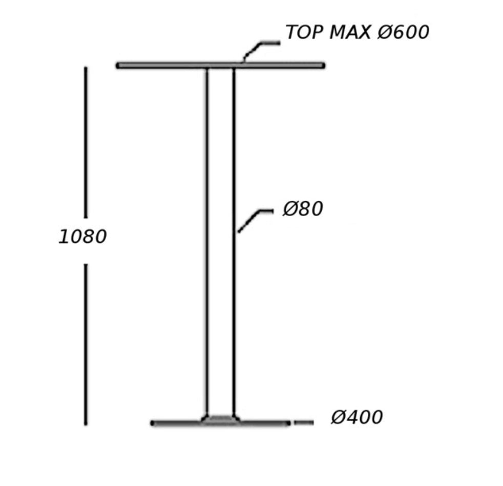 Base in fusione di ghisa H108 12,5 kg
