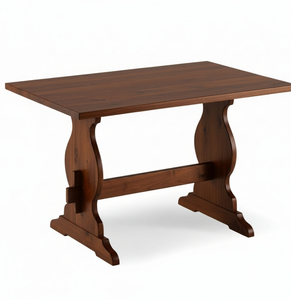 Tavolo Fratino in Legno di Pino - largo 80 tinta noce