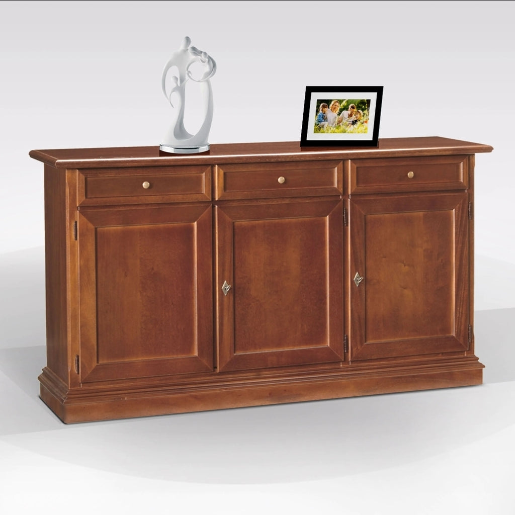 Credenza in Legno Massello Noce 156x42 H.85 cm