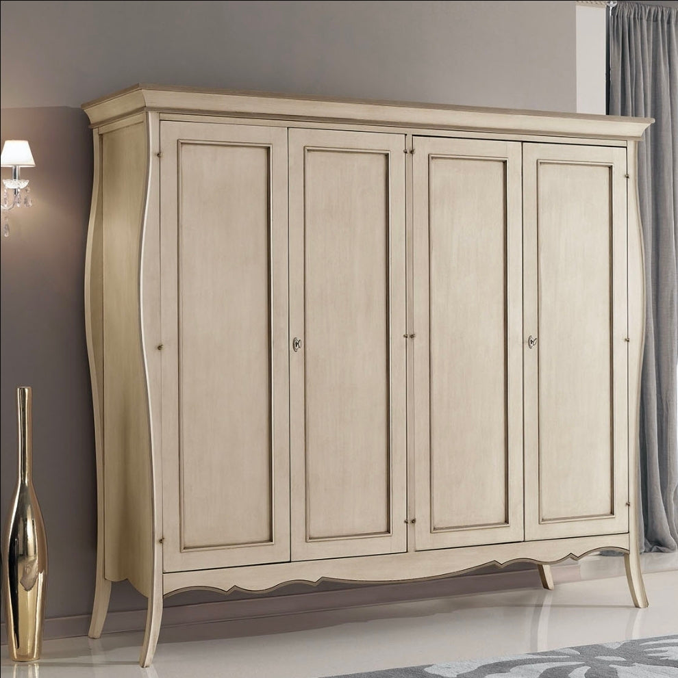 ARMADIO 4 PORTE MOD CAP FERRET STILE SHABBY