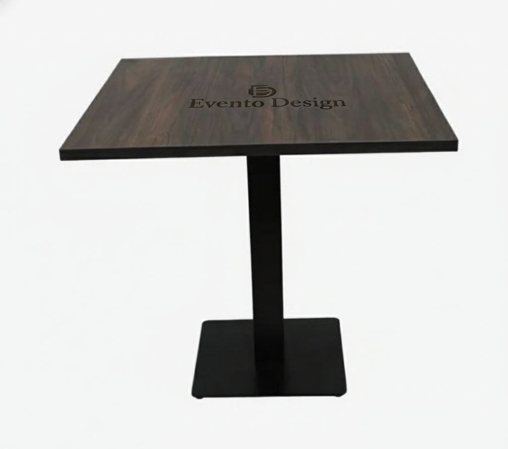 Tavolo da Ristorante Melaminico Nobilitato Noce bruciato Scuro 80x80x2.5