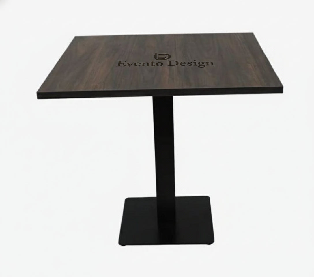 Tavolo da Ristorante Melaminico Nobilitato Noce bruciato Scuro 80x80x2.5