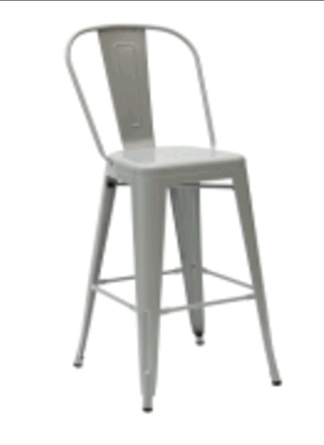 Sgabello metallo, col. Grigio Metalizzato